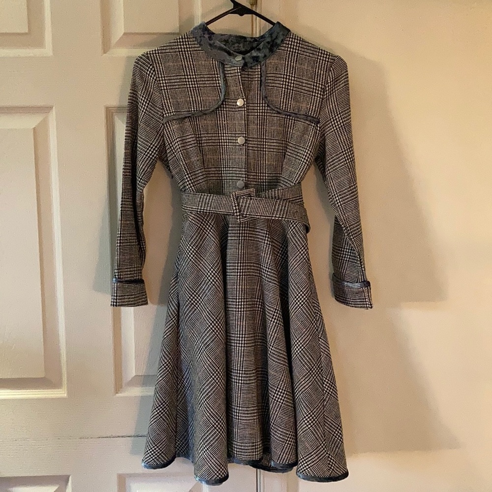 Vintage Style Woolen Dress